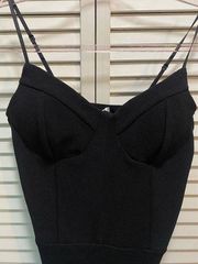 Black Ribbed Bodysuit