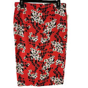 Coral Flower Bodycon Pencil Skirt Women’s Large Brand New