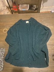 Deep Green Chunky Knit Sweater 