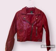 Wild Fable Faux Red Leather Jacket