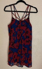 Dee Elle Blue and Red Nordstrom Swing Dress