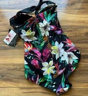 Maxine of Hollywood multicolored floral halter swimsuit 10