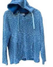 Hang Ten A California Classic Ladies Space Dye Blue knit hoodie Pancho