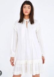 FARM RIO Pleated Midi Dress Off White