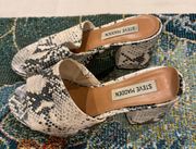 Snakeskin Mules