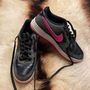 Nike  Air Force 1s Low Black Vivid Pink Sneakers