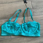 Lounge teal lace bra