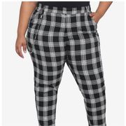 Hot topic plaid pants black white small