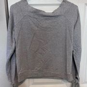 Lulus grey off shoulder sweatshirt in small