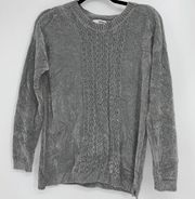 SONOMA GRAY BRAIDED DESIGN SWEATER SMALL