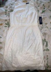 Chaps white dress NWT