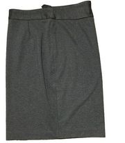 Women's Grace Elements Gray Side Zip Midi Stretch Pencil Skirt Size 10