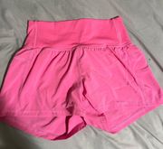 pink active wear shorts