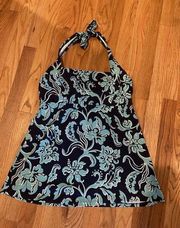 LANDS END 8DD tankini swim top Turquoise and blue Tankini Top