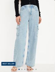 Extra High Waisted Cargo Jeans