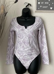 PINK - Victoria's Secret New PINK Long Sleeve Rib Bodysuit