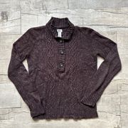 Vintage GH Bass & Co Brown Cable Knit Sweater 90's Streetwear Boho Y2K SMALL