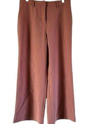 Avec Les Filles Wide Leg Pants High Rise Zip Fly Career Preppy Rose Pink 8