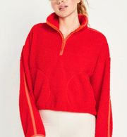 Red Sherpa Fleece