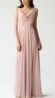 Jenny Yoo Collection Blush Pink Fit & Flare Formal Floor Length Gown Size 4