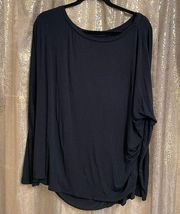 Express Black Relaxed Rayon Long Sleeve T Shirt XL