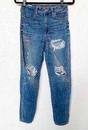 American Eagle  Super High Rise Distressed Jegging Size 6