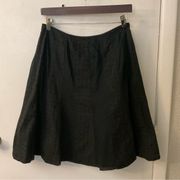 Black Embroidered Panel A-Line Skirt Size 10