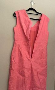 light bubblegum pink sleeveless dress with back zipper & lining sz 6