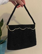 Vintage Black Beaded Mini Bag