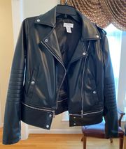 Faux Leather Moto Jacket