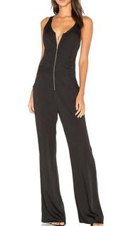 REVOLVE By Bobi Black Sleeveless Cross Back Zip Front Jumpsuit - Black - XS