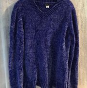 Soft basic editions purple pull over sweater