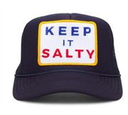 Friday Feelin Salty Trucker Hat Blue Baseball Cap Mesh Back USA