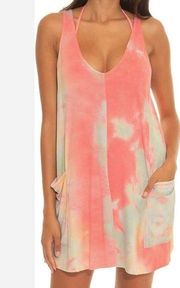 Becca Tie Dye Tank Dress Swim Cover Up Size Medium