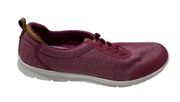 Clarks Women's Sneakers Adella Holly Burgundy Walking Shoes Size 10
