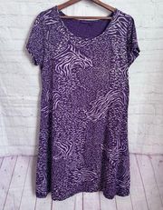 Fresh Produce purple short sleeve Sadie dress style 22283 Size Medium