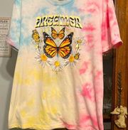 Tie Dye Butterfly Shirt, LG