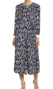 Jumpsuit Pants Size 4 Navy Floral Flowy Night Out Evening Festival