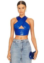 Revolve Camila Coelho Hailey Top Crop Top in Blue Womens sz Medium