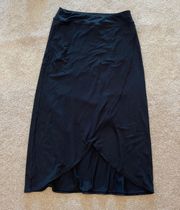 Black Long Midi Skirt