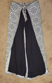 Mandala Split Layered Flowy Pants, Women's Small