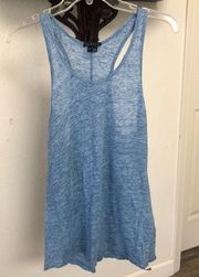 Theory blue linen tank top size SP