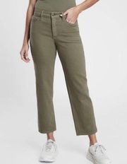 Athleta Flex Straight Crop Jean Olive Green Size 6 657558 2021