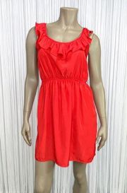 Sleeveless Summer Red Dress M