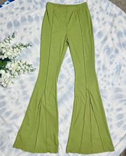 Avocado Ribbed Flare Pants