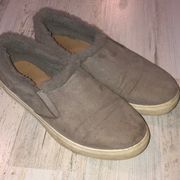 Brash loafer fuzzy slip ons flats gray fuzzy liner size 7 1/2 comfy shoes​​​