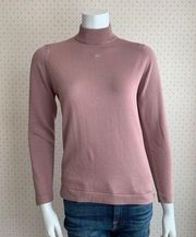 Vintage Givenchy Sport Blush Pink Mock Turtleneck Top sz 36 PW2