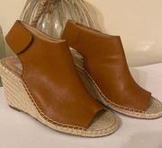 MATT & NAT Acacia Vegan Leather Espadrille Wedge Heels brown EU38/US8