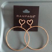 Rampage Heart Hoops Gold