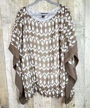 Apostrophe Woman 26W/28W Poncho Style Lined Blouse